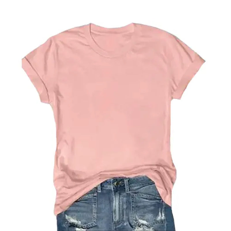 【Limited Time Deal】Women'S Short Sleeve T-Shirts Multipack, Solid Color round Neck Casual Tee Tops Women Underwear（T-Shirt Only）